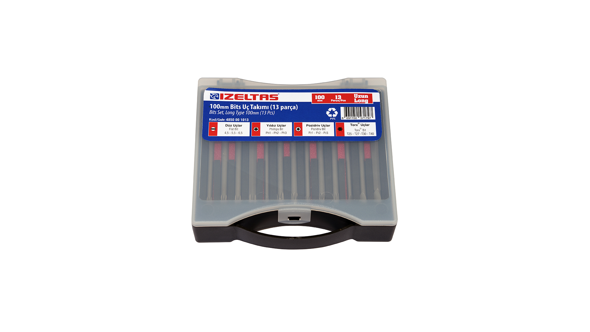 4850 100 mm Uzun Bits Uç Takımı (13 Parça)