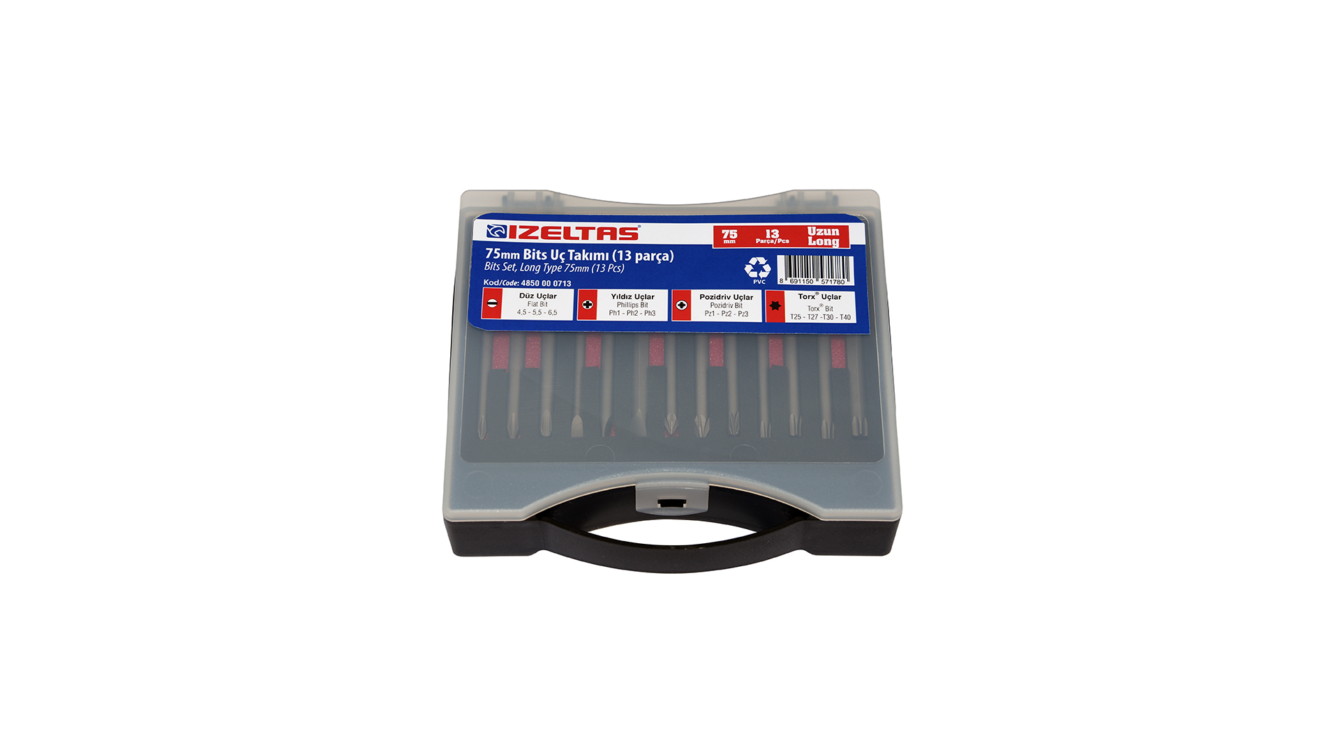 4850 75 mm Uzun Bits Uç Takımı (13 Parça)